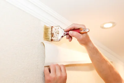 Pose de papier peint à la Croix-de-la-Rochette — revêtements muraux et toiles de verre